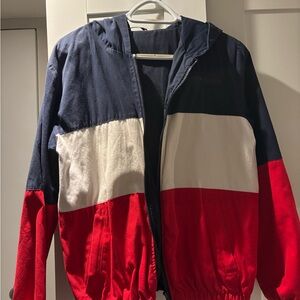 Colorblock Jacket - Red, White, and Blue